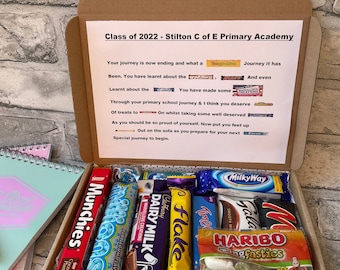 School Leavers 2025 - Personalised End of School Treat Box - Primary School Chocolate Gift