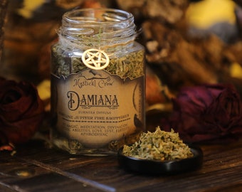 Damiana Witch's Apothecary Jar