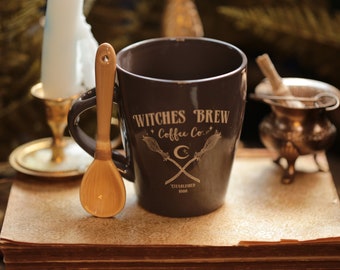 Witchy Coffee Mug and Broom Spoon