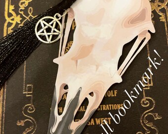 Crow/ Raven Skull Bookmark