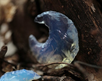 Opalite Moon Carved Edges