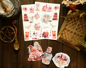 Witches Magical Owl  Sticker Set