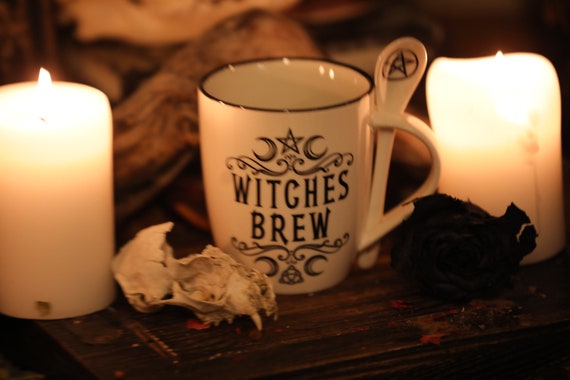 Witches Brew Mug and Spoon Fine Bone China