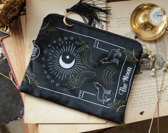 The Moon Zip up Tarot/ Oracle/ Rune Pouch