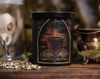 Coffee Shoppe Dark Academia Candle Collection SOY - Victorian Gothic  - Literary Candle - Fantasy  -Witchy - Vintage Decor