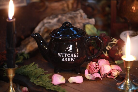 Black Witch's Brew Teapot