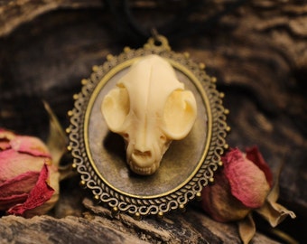 Small Cat Skull Necklace