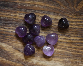 Hearts : Purple Amethyst Heart Crystals