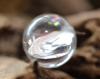 Clear Quartz Spheres with Rainbows