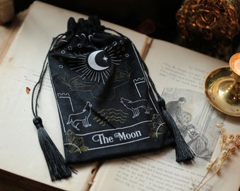 The Moon Drawstring Tarot/ Oracle Pouch