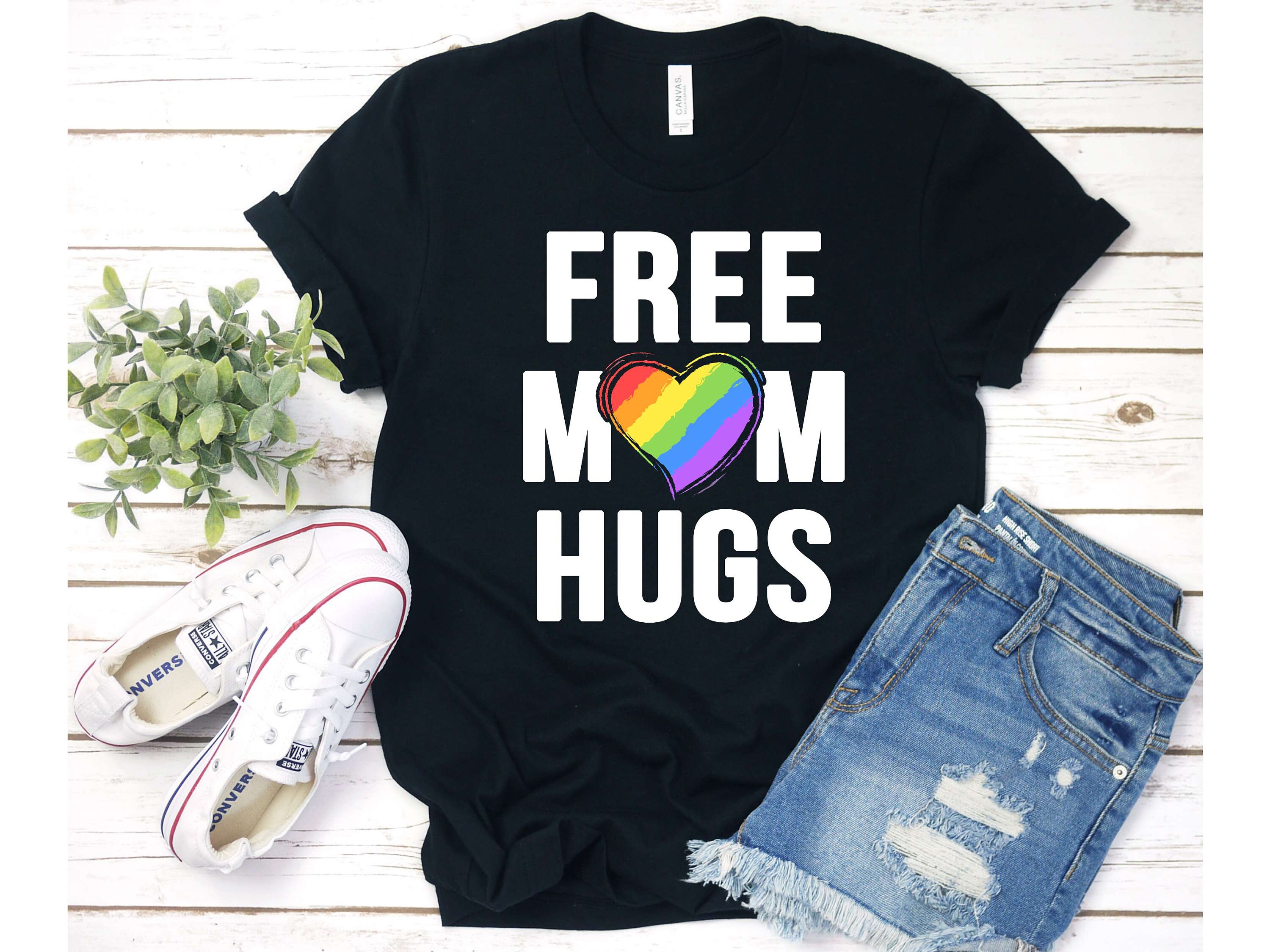 Free Mom Hugs Shirt LGBT shirt Gay pride shirt Pride shirt | Etsy