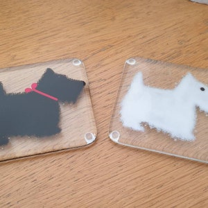 Fused Glass Scottie Dog Coaster image 2