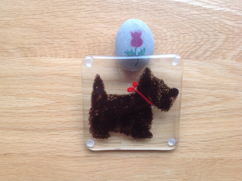 Fused Glass Scottie Dog Coaster image 7