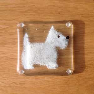 Fused Glass Scottie Dog Coaster image 3