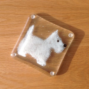 Fused Glass Scottie Dog Coaster image 5