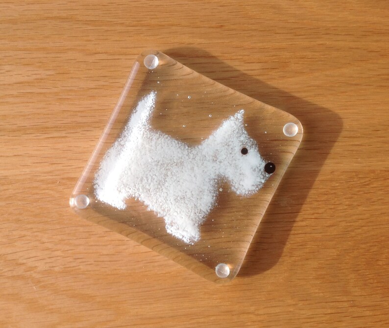 Fused Glass Scottie Dog Coaster image 5