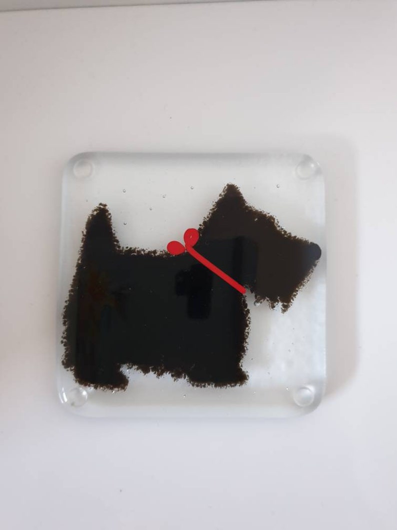 Fused Glass Scottie Dog Coaster image 9