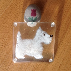 Fused Glass Scottie Dog Coaster image 4