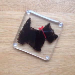 Fused Glass Scottie Dog Coaster image 8