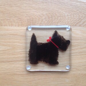 Fused Glass Scottie Dog Coaster image 6