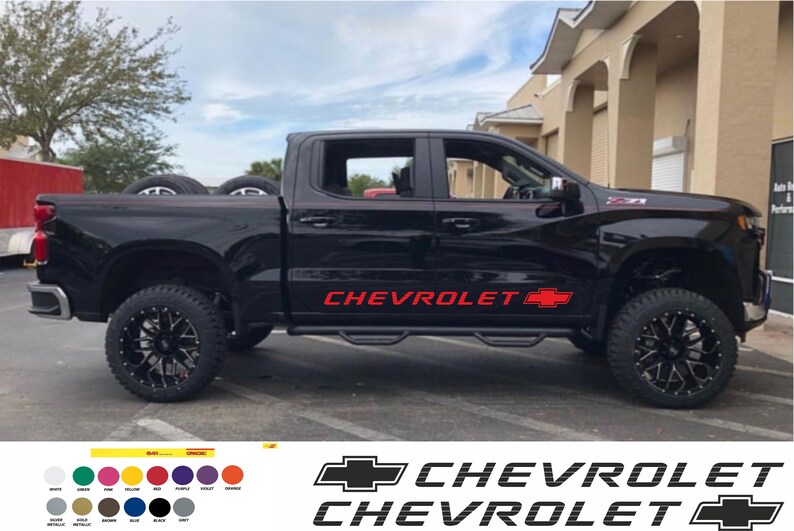 Chevrolet side sticker left and right silverado 400ss 1500 454SS D-max Decals