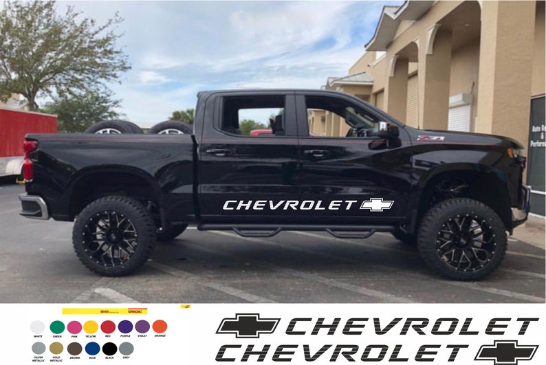 Chevrolet side sticker left and right silverado 400ss 1500 454SS D-max Decals