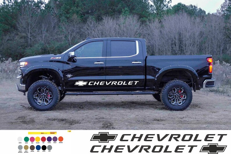 Chevrolet side sticker left and right silverado 400ss 1500 454SS D-max Decals