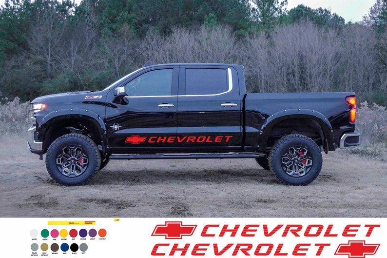Chevrolet side sticker left and right silverado 400ss 1500 454SS D-max Decals