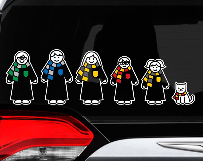 Harry Potter Hogwarts Family Vinyl Car Decals 3 COLORS Etsy
