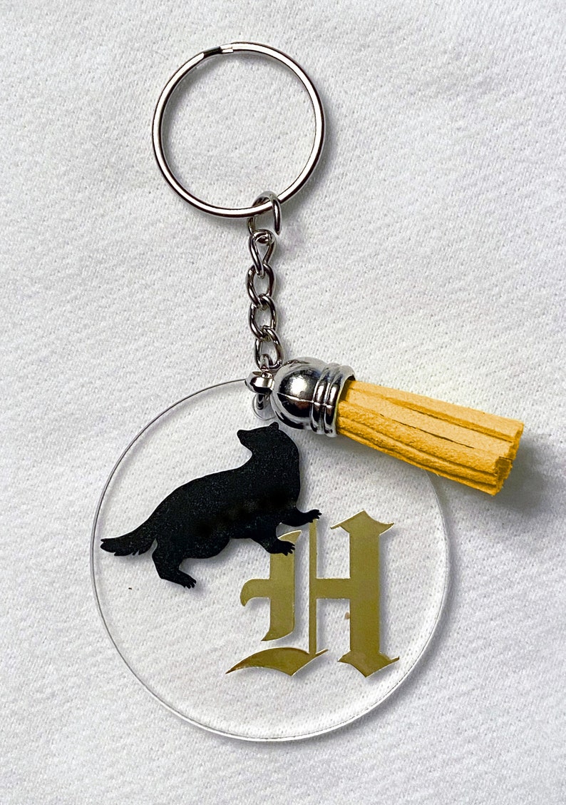 Gift Hogwarts House Pride Stocking Stuffer Harry Potter Hufflepuff Keychain