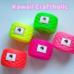 Neon Acrylic Yarn: 50g/100g Crochet Knitting Yarn