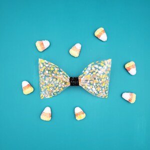 Candy Corn Confetti Bow 5 inches