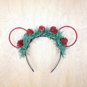 Holiday Pinecone Mickey / Minnie Mouse Ears