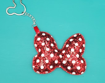Minnie Mouse Bow Keychain | Bow Bag Tag