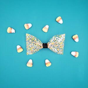 Candy Corn Confetti Bow 6 inches