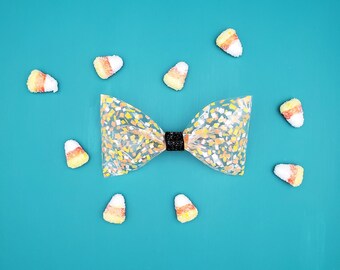 Candy Corn Confetti Bow 6 inch
