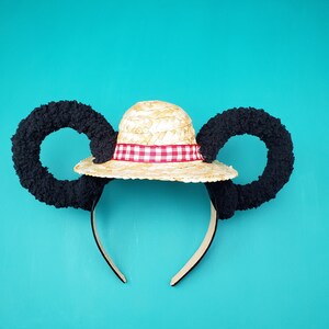 Straw Hat Mickey / Minnie Mouse Ears