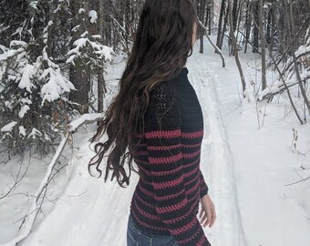 Snow Fall Sweater | Crochet Stripped Sweater Pattern