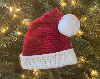 Crochet Santa Hat Pattern | Baby Crochet Santa Hat