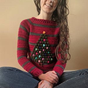 The Christmas Tree Sweater Crochet Christmas Sweater Pattern image 7