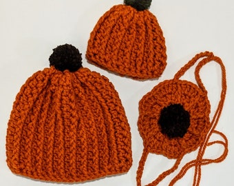 Pumpkin Beanie / Crochet Pumpkin Beanie / Crochet Beanie Pattern