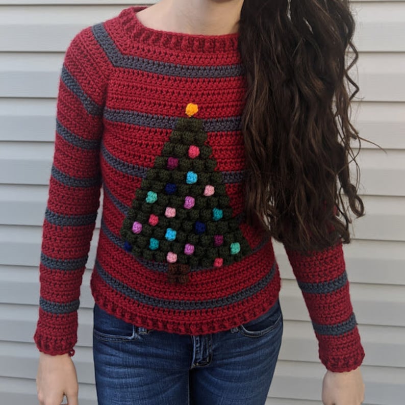 The Christmas Tree Sweater Crochet Christmas Sweater Pattern image 9