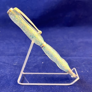 Handgedrehtes Kunstharz mit Glitterstift