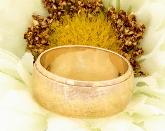 Antique Edwardian 10k Yellow Gold Textured Band Ring - Maison Birks