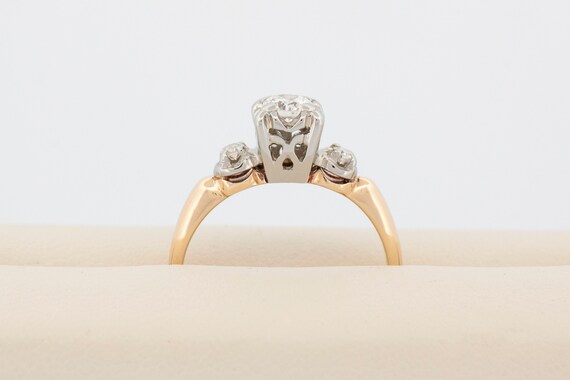 シラキュースマネークリップ(14Kイエローゴールド) ハンドメイド14Kゴールドの小枝リング：ラボグロウンダイヤモンド