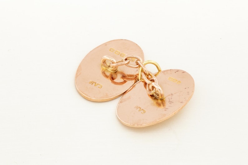 Antique 9k Yellow Gold Chain Cufflinks: Birmingham, England C.1925 - Etsy
