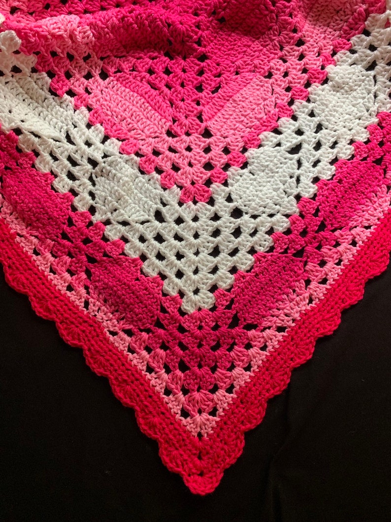 pink heart blanket
