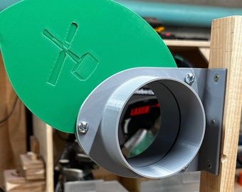 Wall mount for 4&quot; blast gate (blast gate not included)