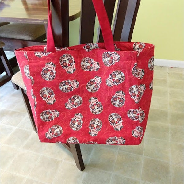 Red Skull Tote Bag