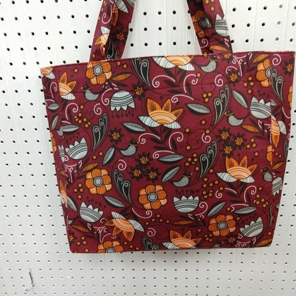 Flowered tote bag